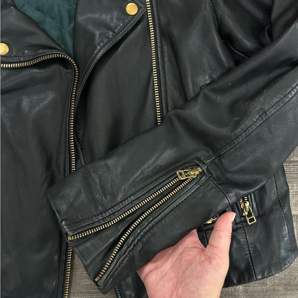 Genuine Leather Jacket with Gold Hardware - Picture 5 of 7